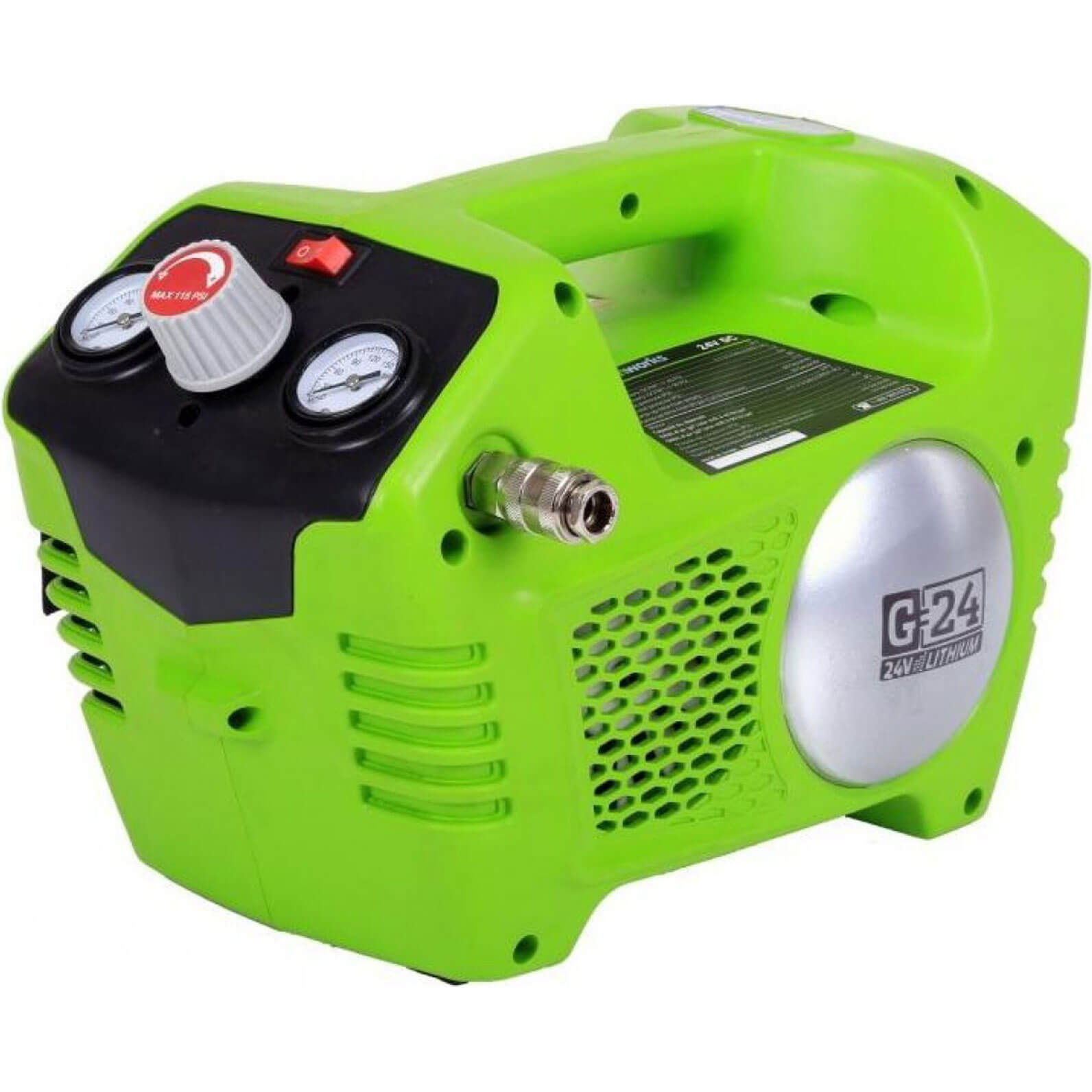 Image of Greenworks G24AC 24v Cordless Air Compressor No Batteries No Charger