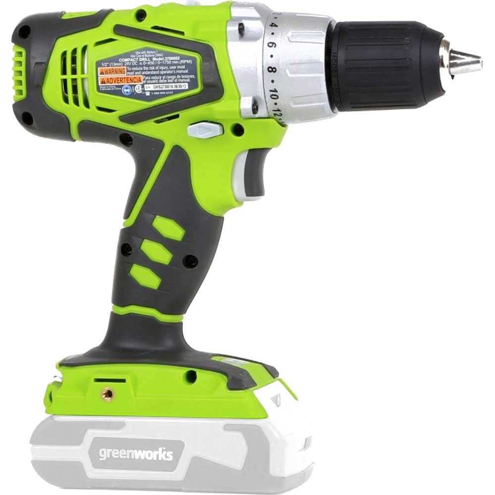 Greenworks G24dd 24v Cordless Drill Driver Drill Drivers