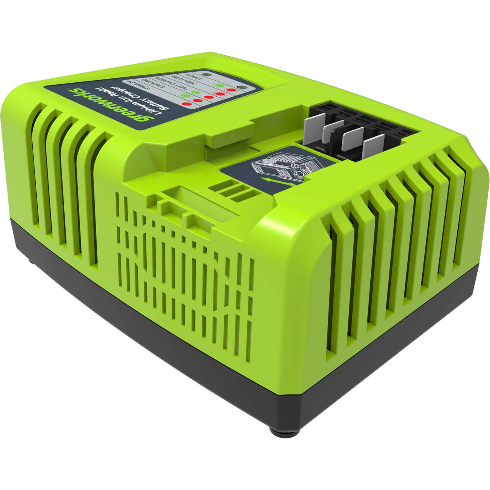 Image of Greenworks G40UC4 40v Cordless Li-ion Fast Battery Charger 240v