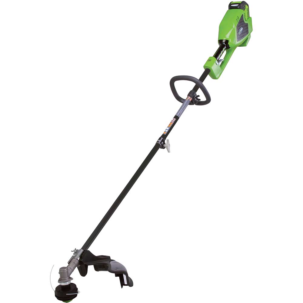 Image of Greenworks GD40BC 40v Cordless Brushless Grass Trimmer 350mm 2 x 2ah Li-ion Charger