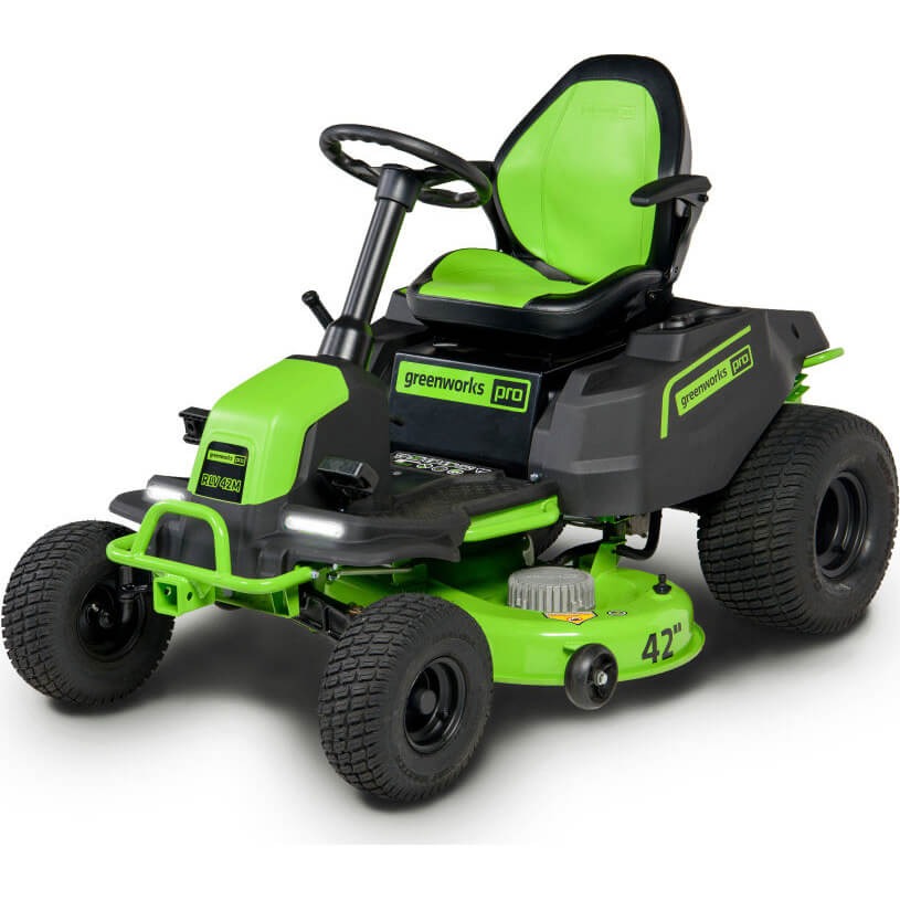 Image of Greenworks GD60CRT106 60v Cordless Brushless Cross Ride On Lawnmower No Batteries No Charger