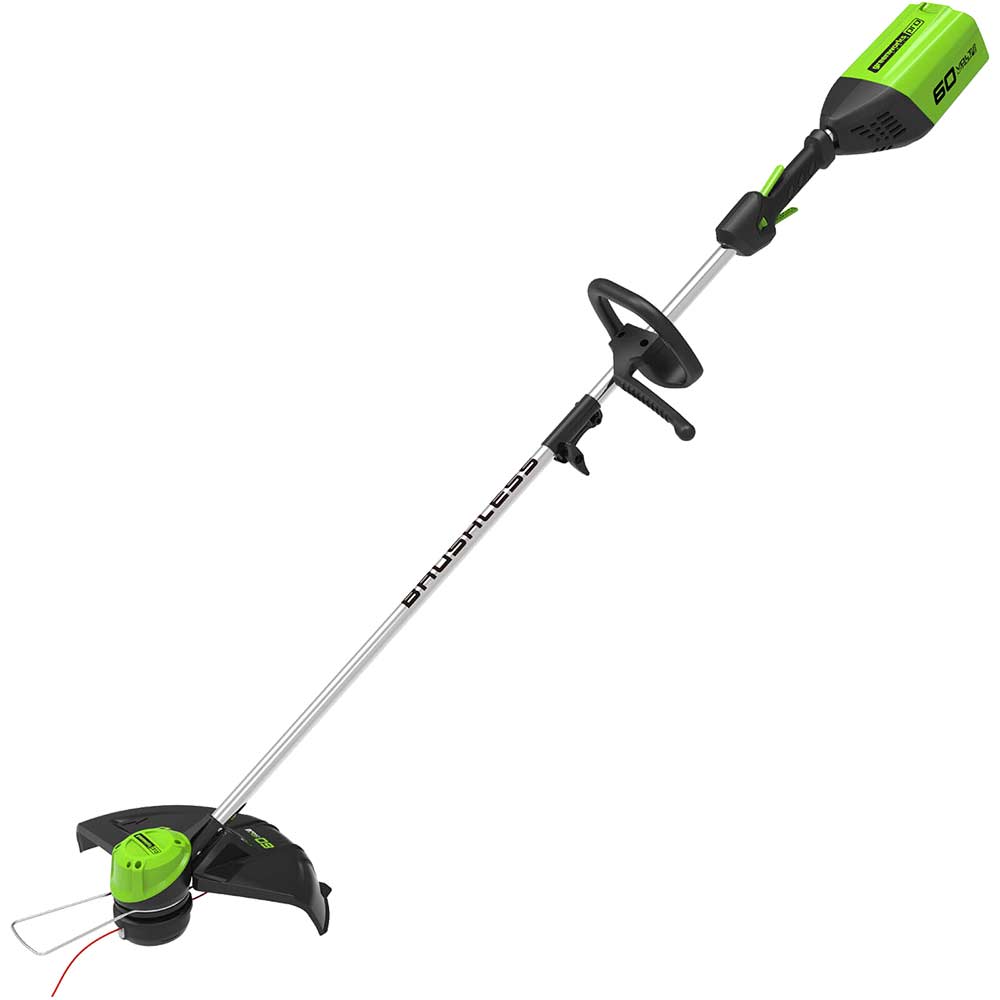 Image of Greenworks GD60LT 60v Cordless Brushless Grass Trimmer 350mm No Batteries No Charger