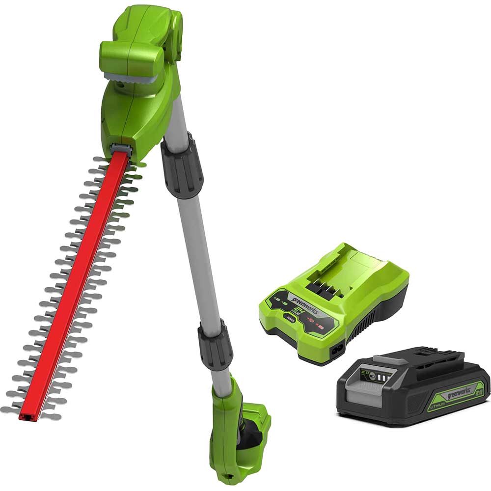 Greenworks G40psh 40V Cordless Long Reach Hedge Trimmer And Tree Pruner