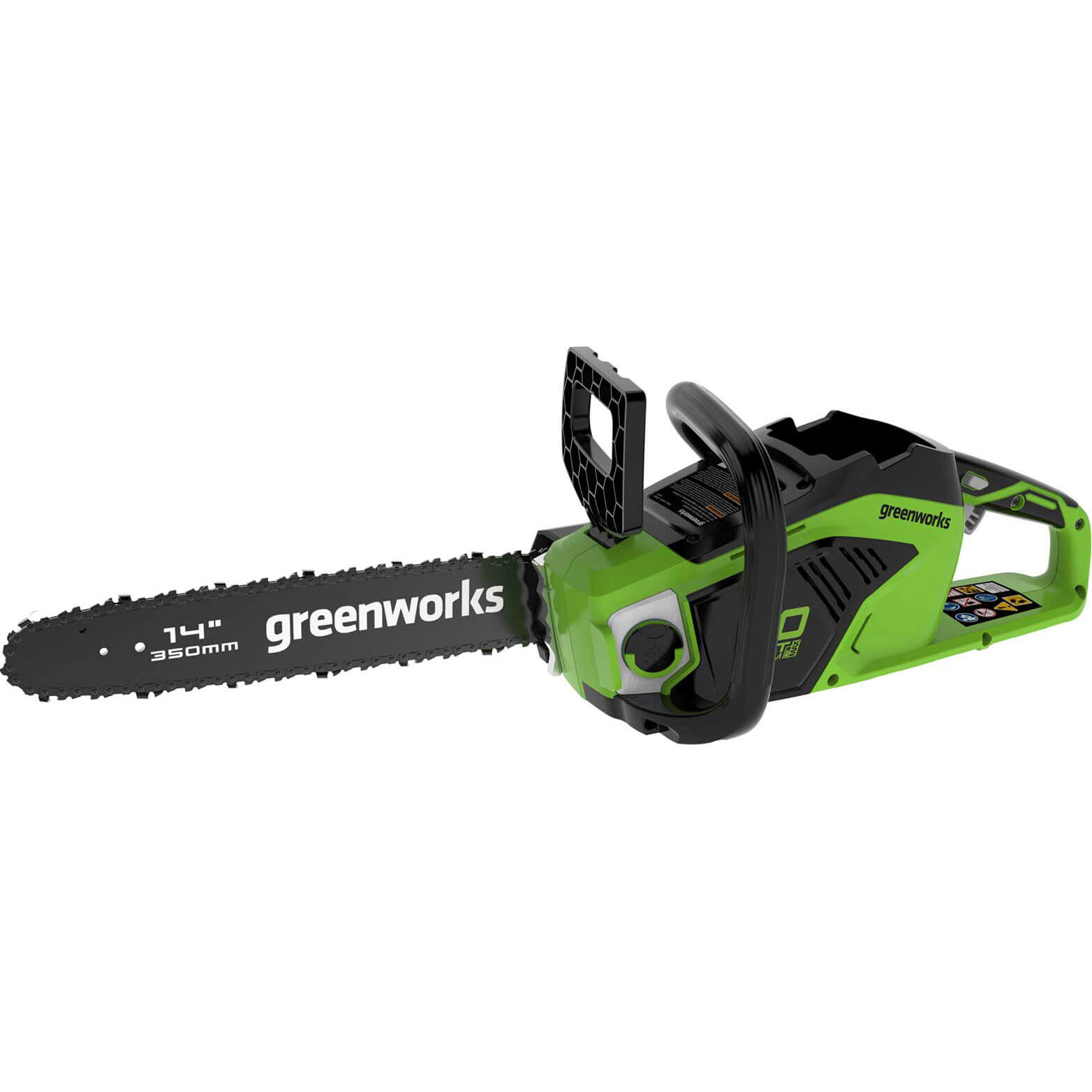 Image of Greenworks GD40CS15 40v Cordless Brushless Chainsaw 350mm No Batteries No Charger