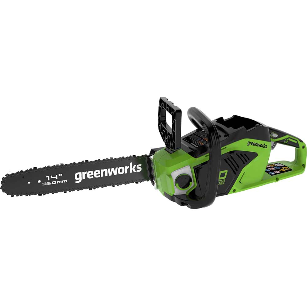 Image of Greenworks GD40CS15 40v Cordless Brushless Chainsaw 350mm No Batteries No Charger