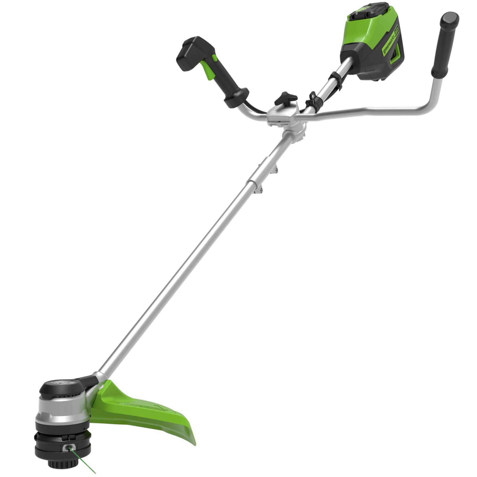 Image of Greenworks GD60BCB 60v Cordless Brushless Grass Trimmer with Bike Handle No Batteries No Charger
