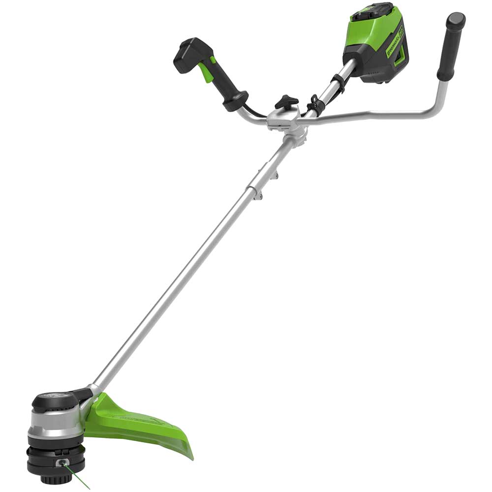 Greenworks GD60BCB 60v Cordless Brushless Grass Trimmer with Bike Handle No Batteries No Charger