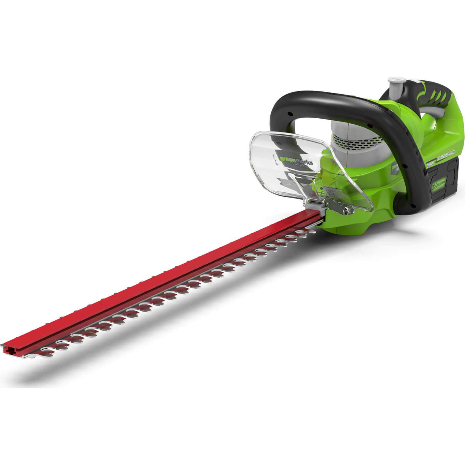Greenworks G24HT57 24v Cordless Deluxe Hedge Trimmer 570mm 1 x 2ah Li-ion Charger