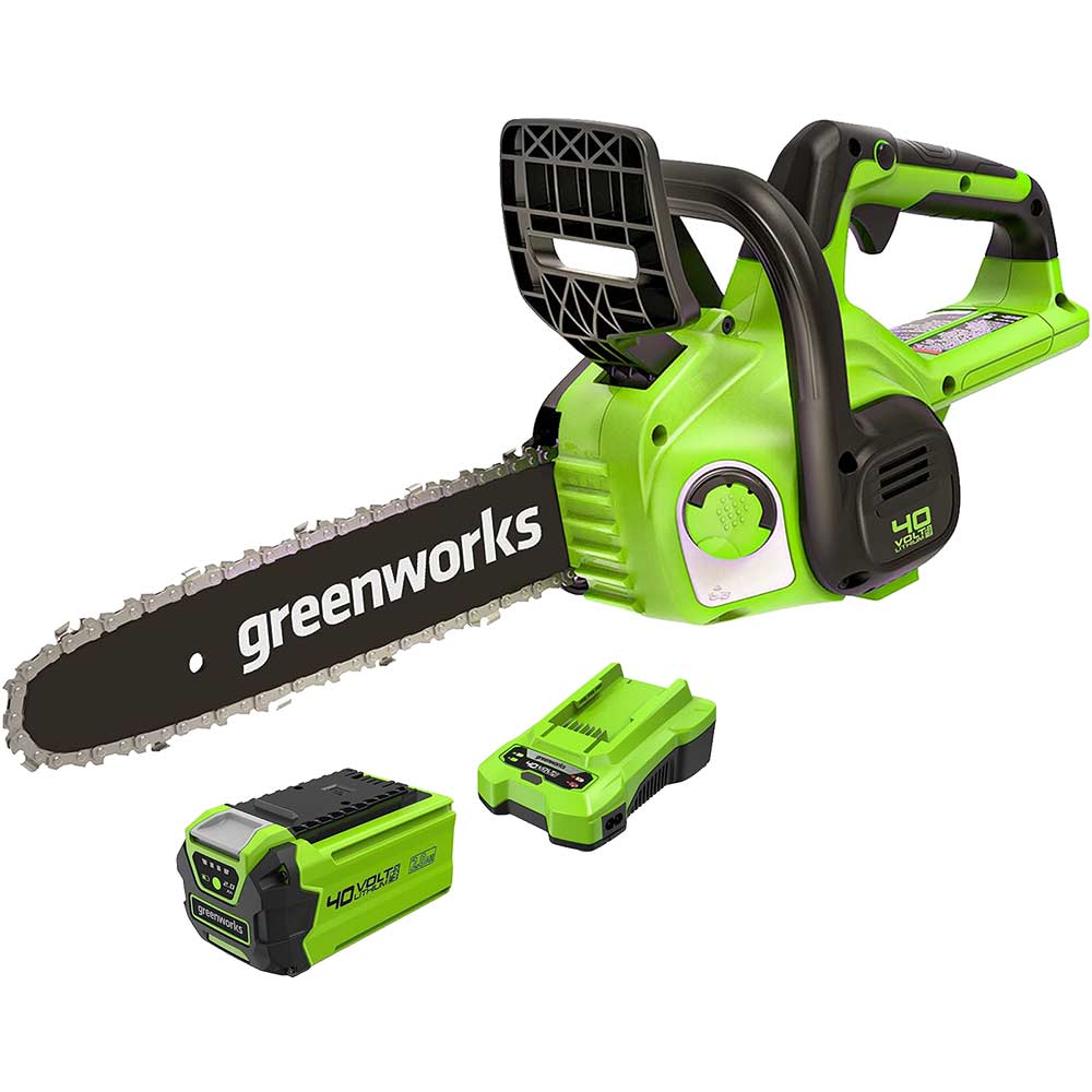 Greenworks G40CS30II 40v Cordless Chainsaw 300mm 1 x 2ah Li-ion Battery Charger