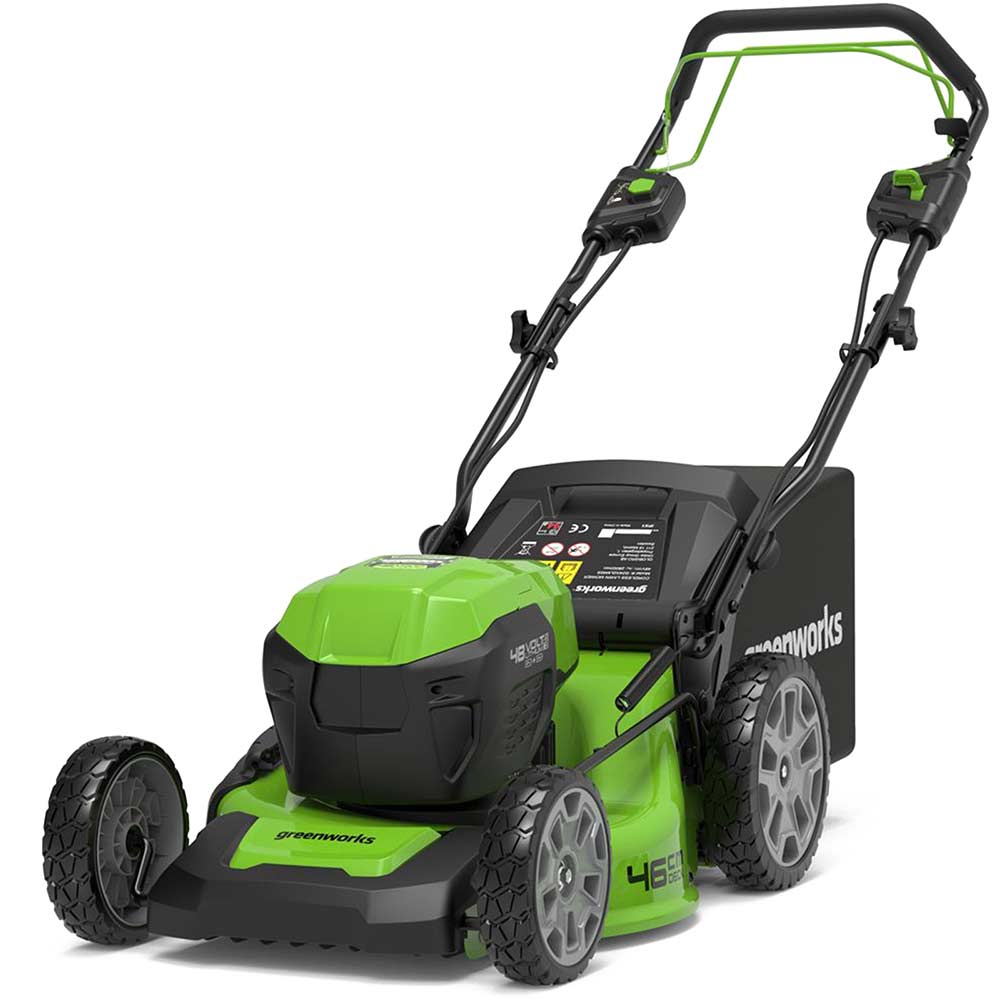 Greenworks GD24X2LM46SP 48v Cordless Brushless Self Propelled Rotary Lawnmower with 4 Slot Power 460mm No Batteries No Battery Charger