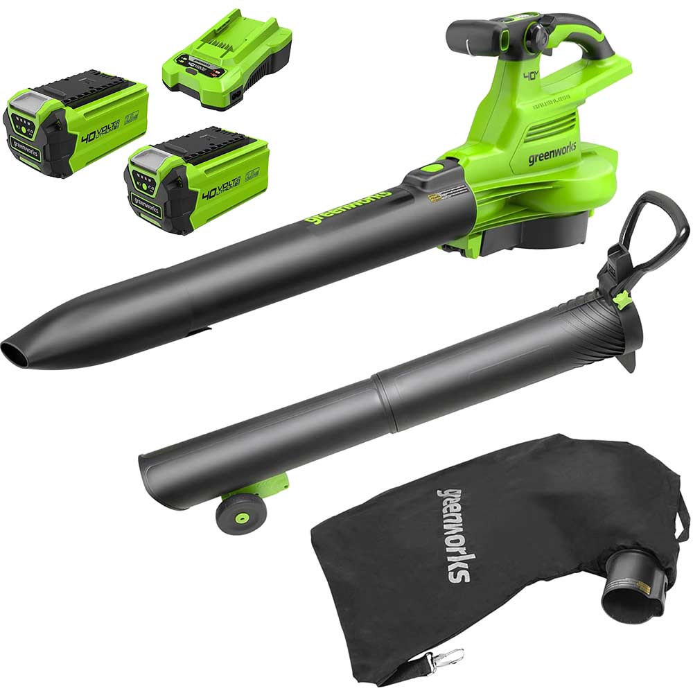 Photos - Leaf Blower Greenworks GD40BVII 40v Cordless Brushless  Vacuum 2 x 2ah Li-i 