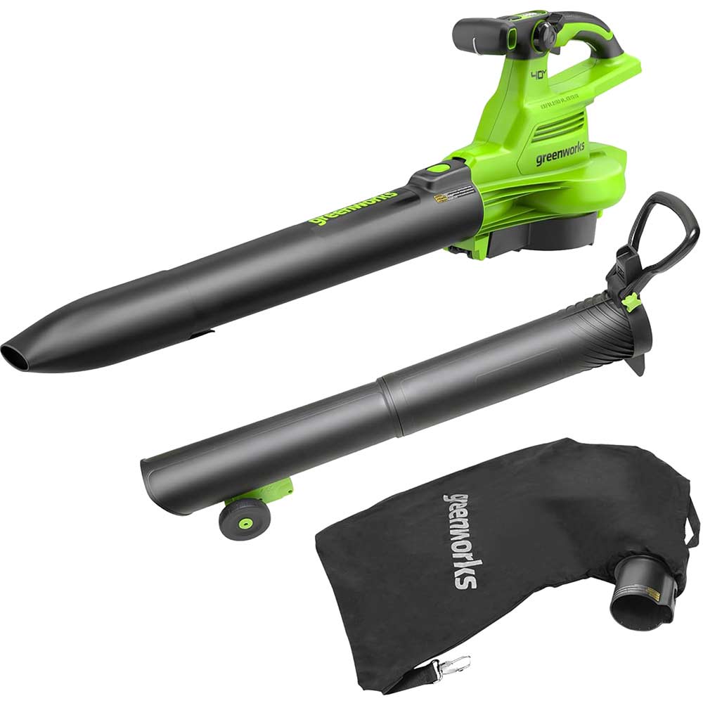 Photos - Leaf Blower Greenworks GD40BVII 40v Cordless Brushless  Vacuum No Batteries 