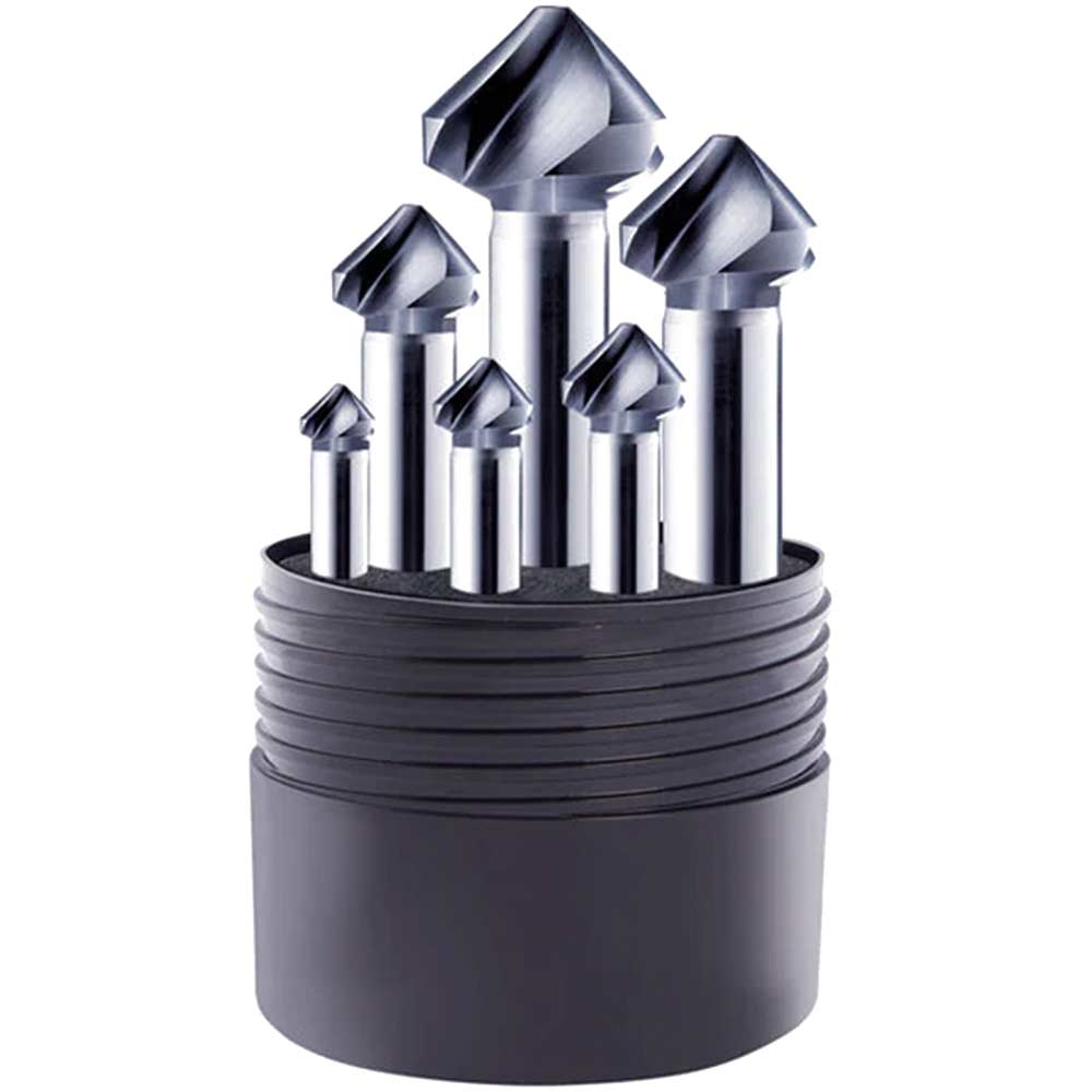 Photos - Diamond Core Bit / Milling Cutter Guhring 6 Piece Spyro Tec HSCO TiALN Coated Chatter Free Countersink Set 0 