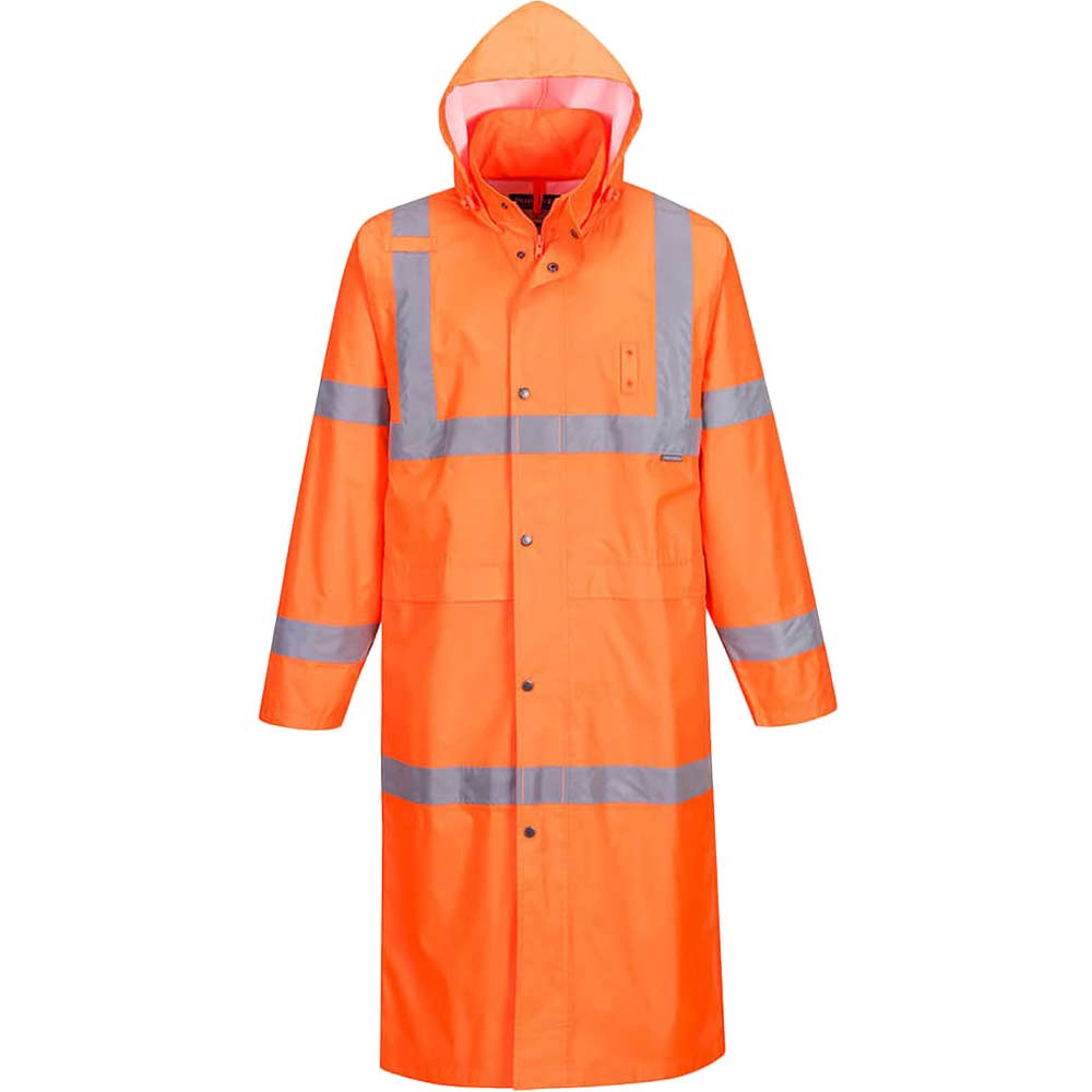 Portwest Long Length Hi Vis Coat Orange 3XL