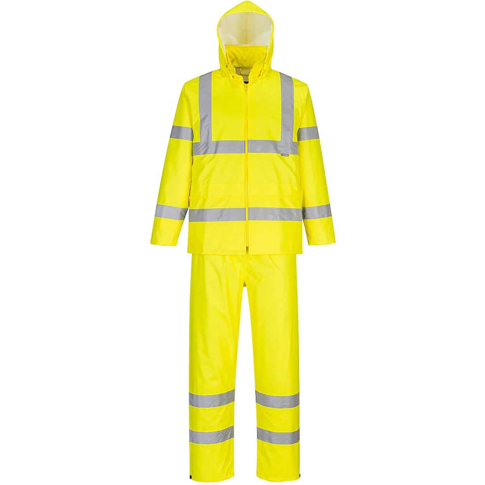 Portwest Hi Vis Packaway Rainsuit Yellow L 31