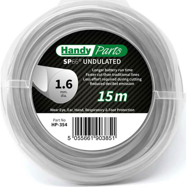 Image of Handy SP66 Undulated Nylon Line for Cordless Grass Trimmers 1.6mm 15m