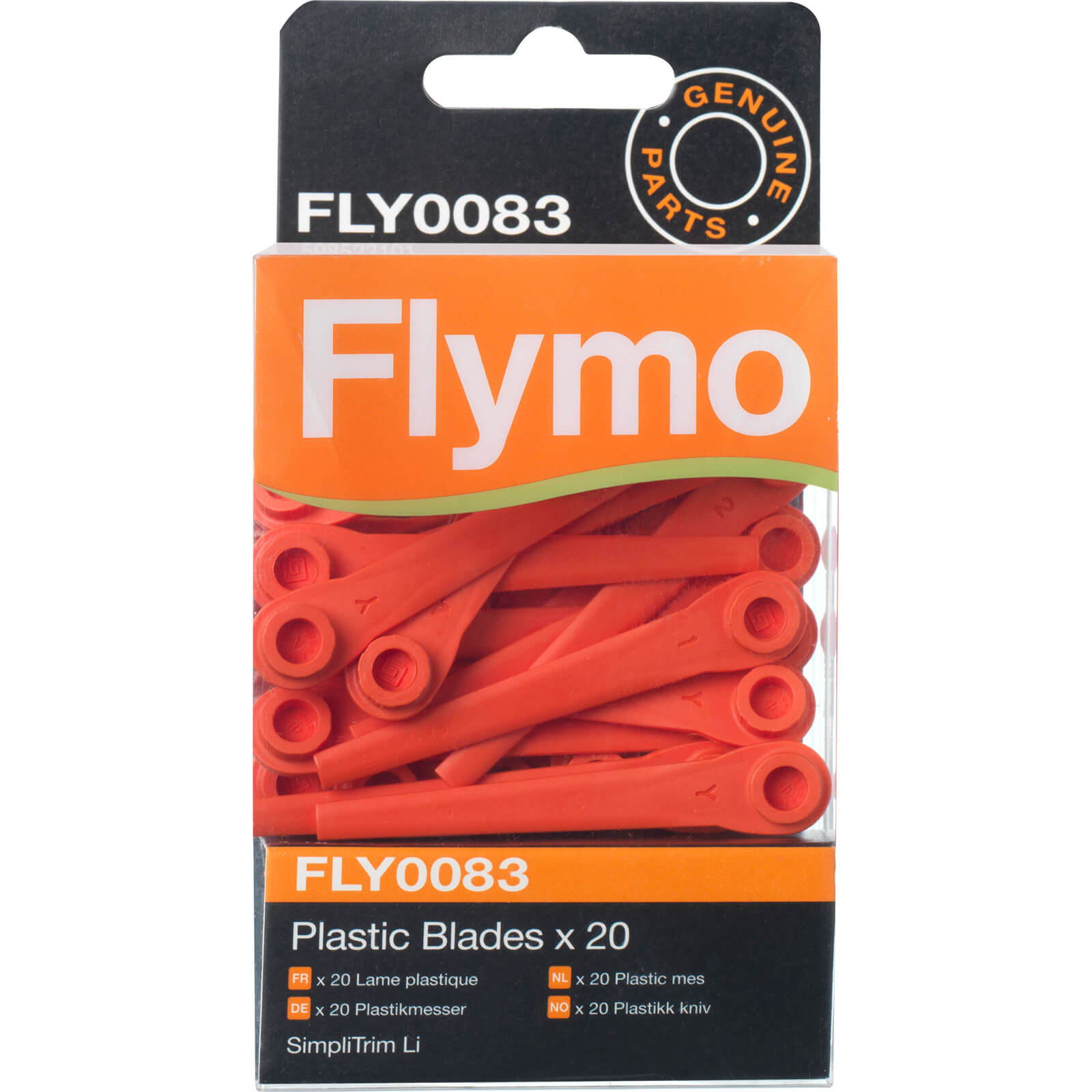 Image of Flymo FLY083 Genuine Plastic Blades for SimpliTrim Li Grass Trimmers Pack of 20