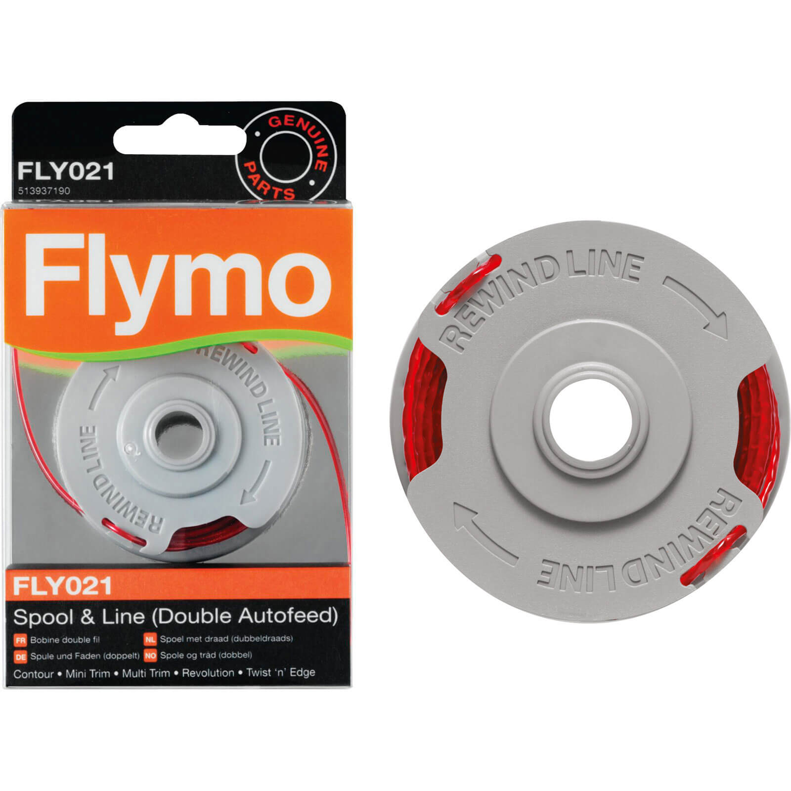 Image of Flymo FLY021 Genuine Spool and Line for Double Autofeed Grass Trimmers Pack of 1