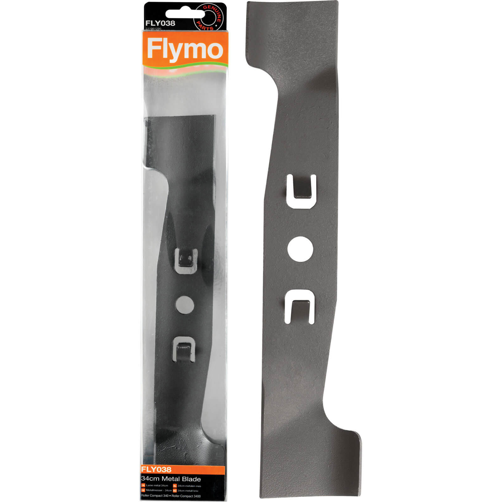 Image of Flymo FLY038 Genuine Blade for Roller Compact 340 Lawnmowers 340mm Pack of 1