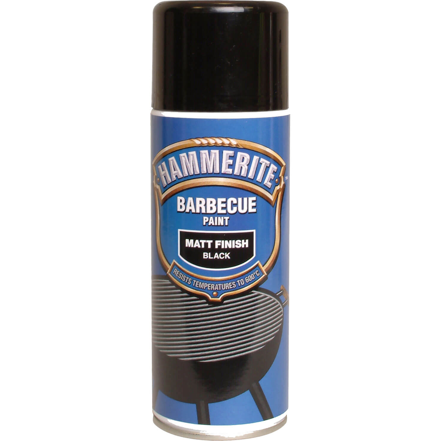 Image of Hammerite Aerosol BBQ Paint Black Matt 400ml