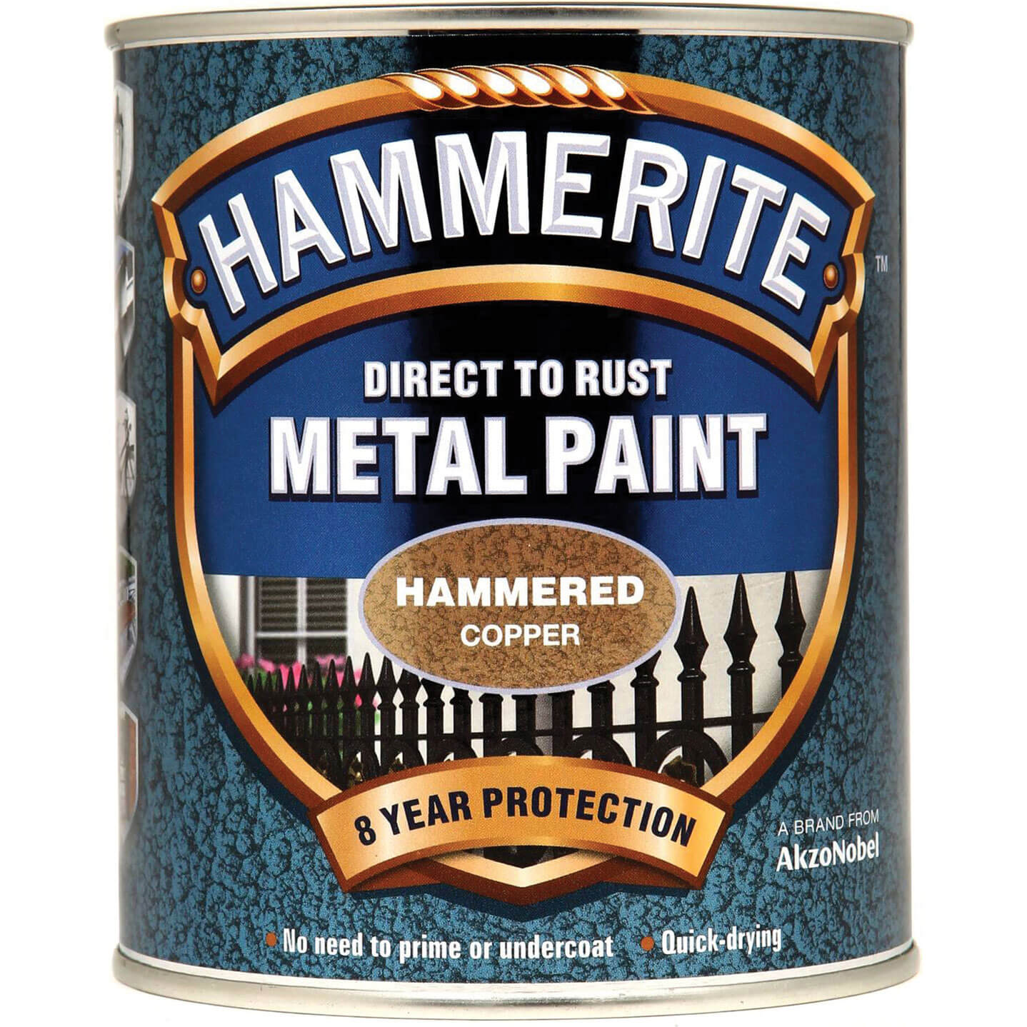 Image of Hammerite Hammered Finish Metal Paint Copper 750ml