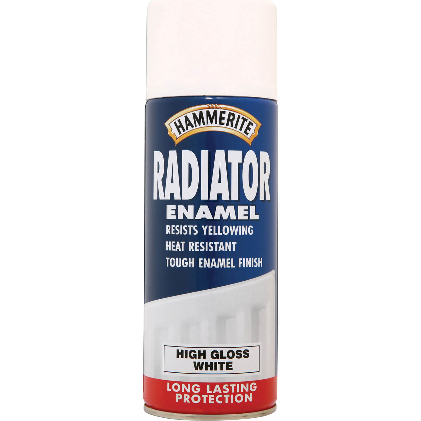 Image of Hammerite Radiator Enamel Aerosol Paint Gloss White 400ml