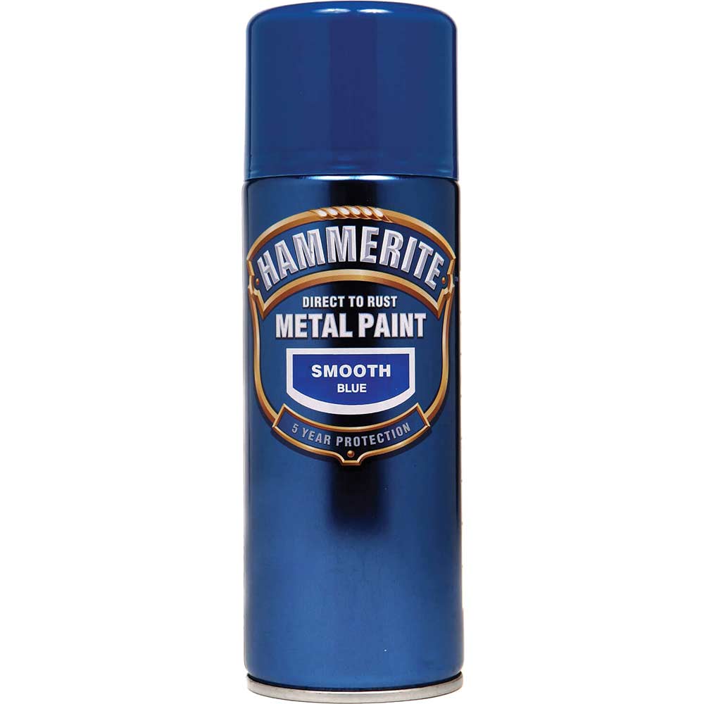 Image of Hammerite Smooth Finish Aerosol Spray Metal Paint Gold 400ml