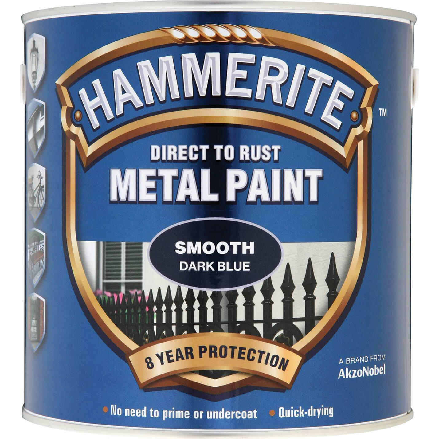 Hammerite Smooth Finish Metal Paint Dark Blue 2500ml