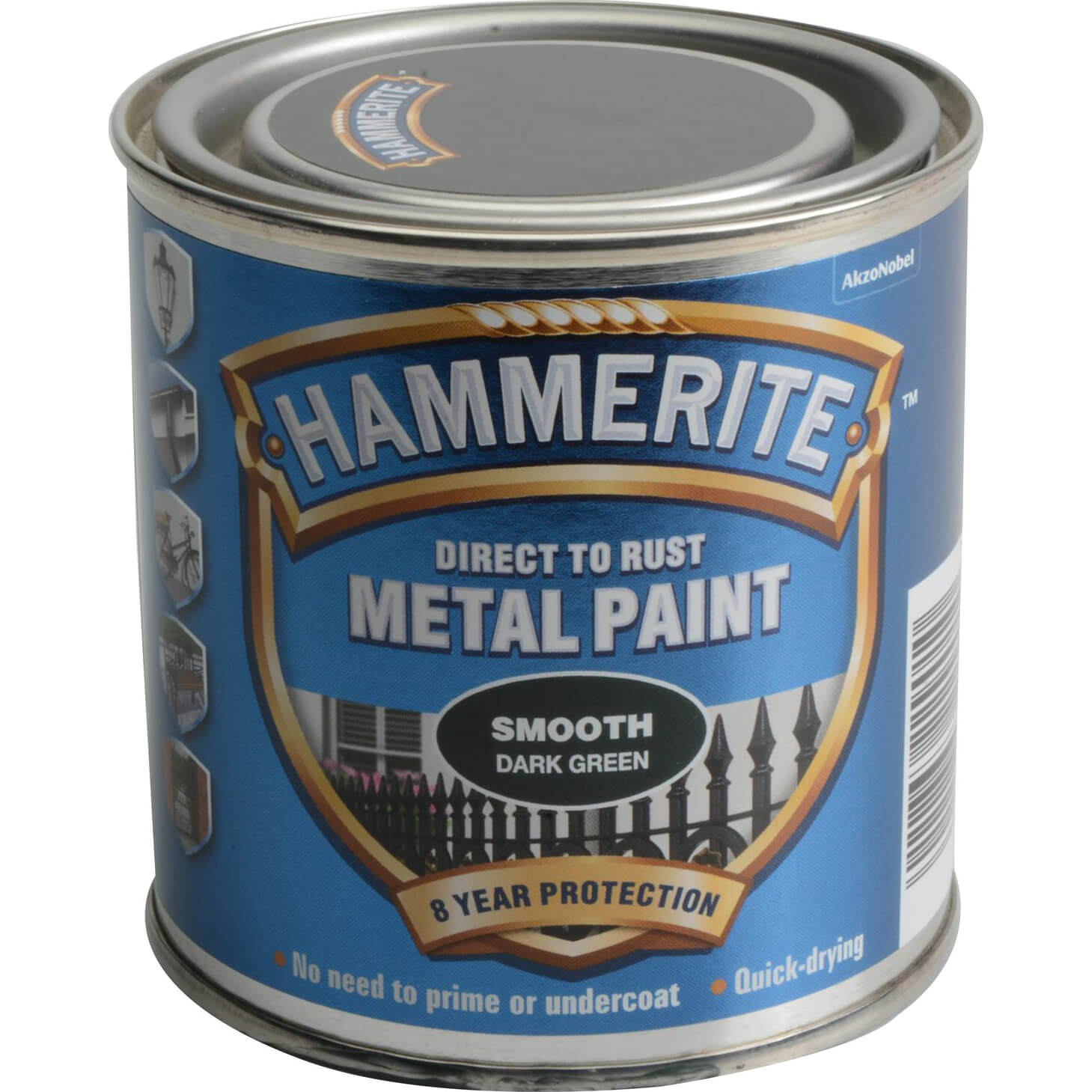 Hammerite Smooth Finish Metal Paint Dark Green 250ml