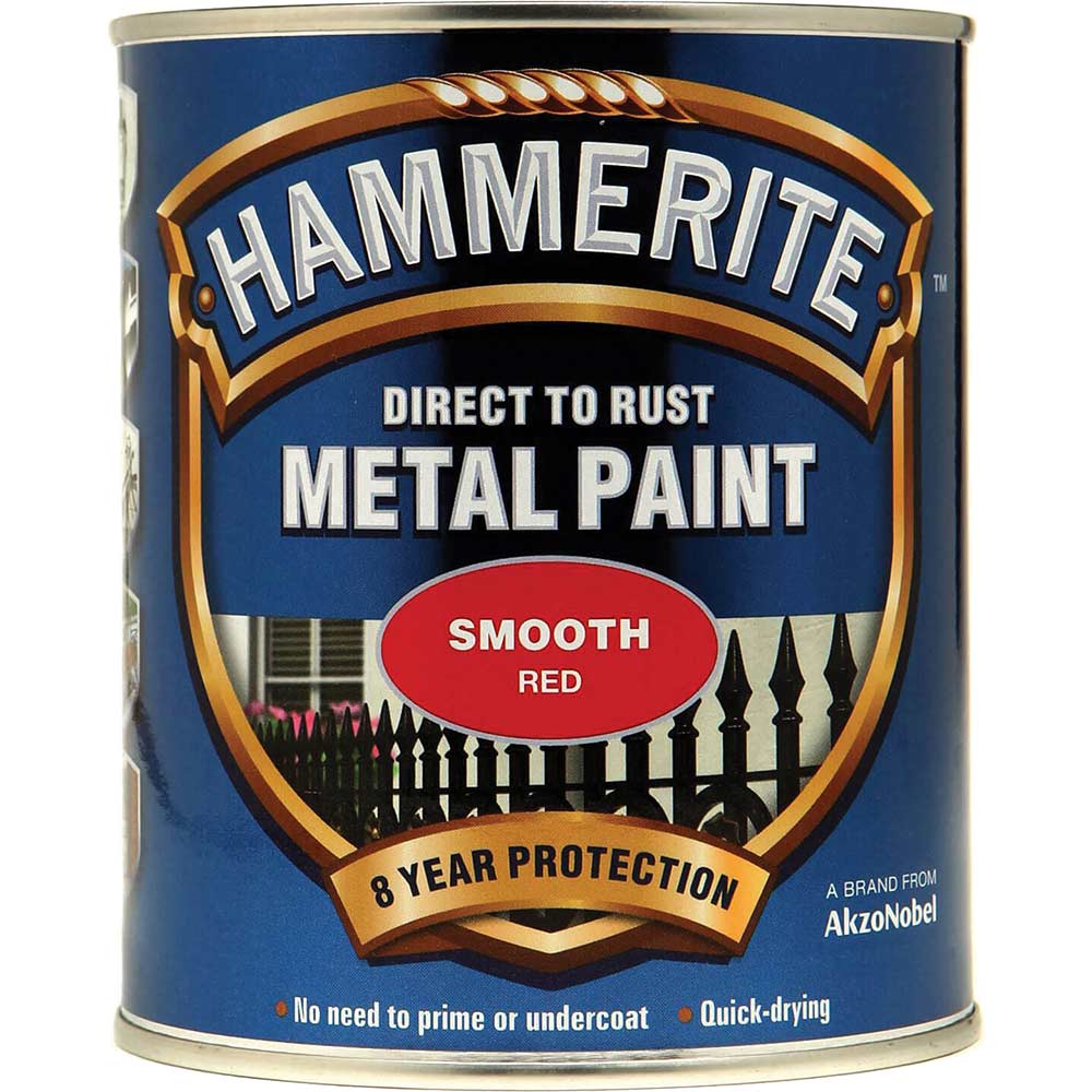 Hammerite Smooth Finish Metal Paint Red 750ml