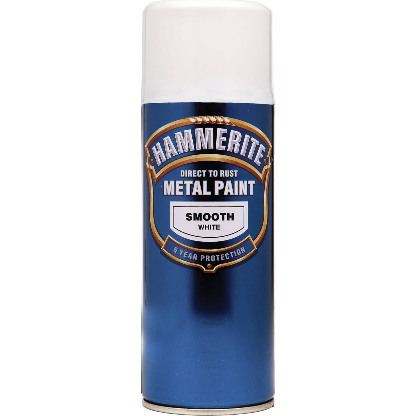 Photos - Paint / Enamel Hammerite Smooth Finish Aerosol Spray Metal Paint White 400ml SFWAERO 