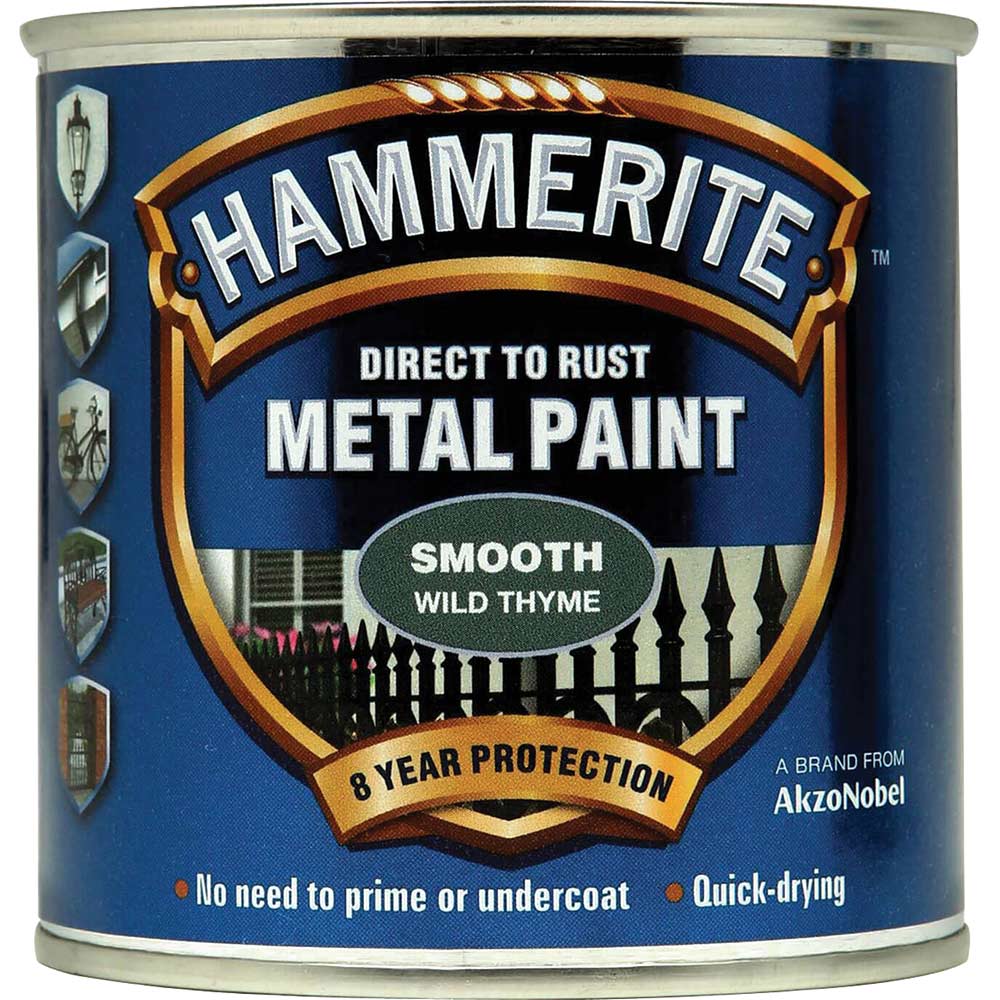 Image of Hammerite Direct to Rust Metal Paint Wild Thyme 250ml