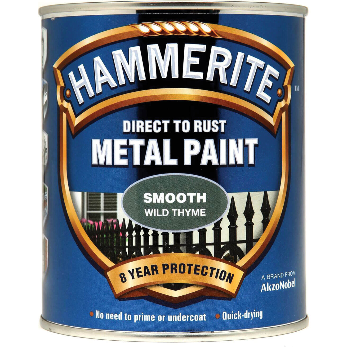 Image of Hammerite Direct to Rust Metal Paint Wild Thyme 750ml