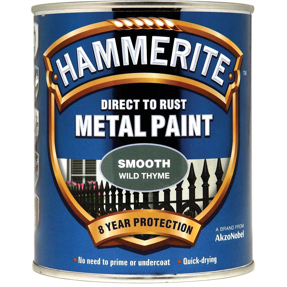 Image of Hammerite Direct to Rust Metal Paint Wild Thyme 750ml