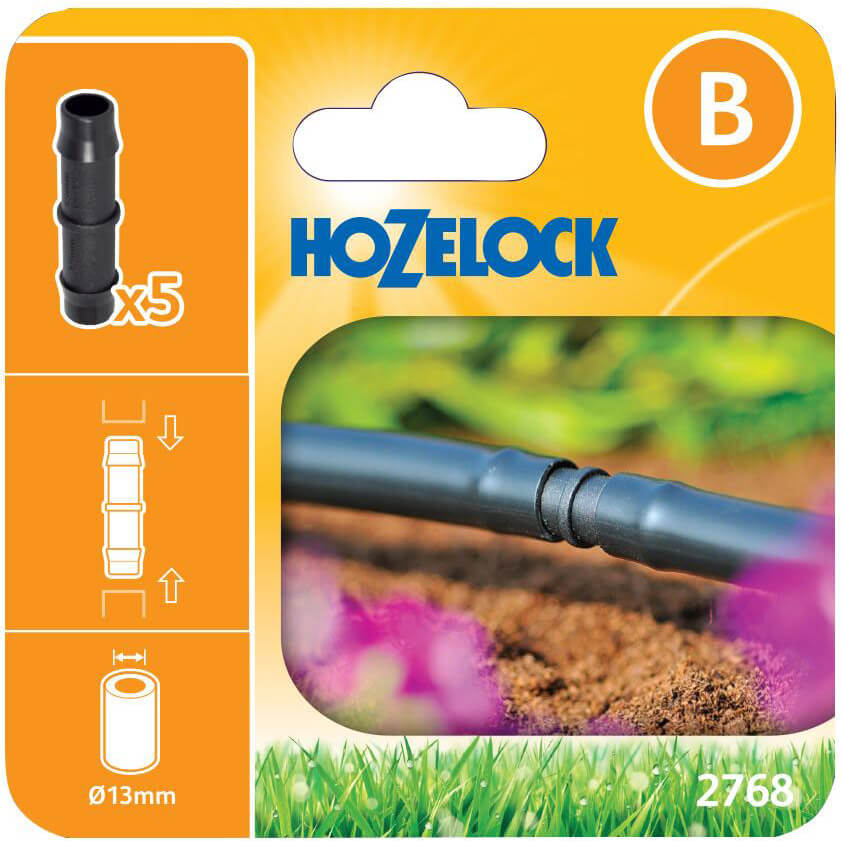 Image of Hozelock MICRO Straight Connector 1/2" / 12.5mm Pack of 5