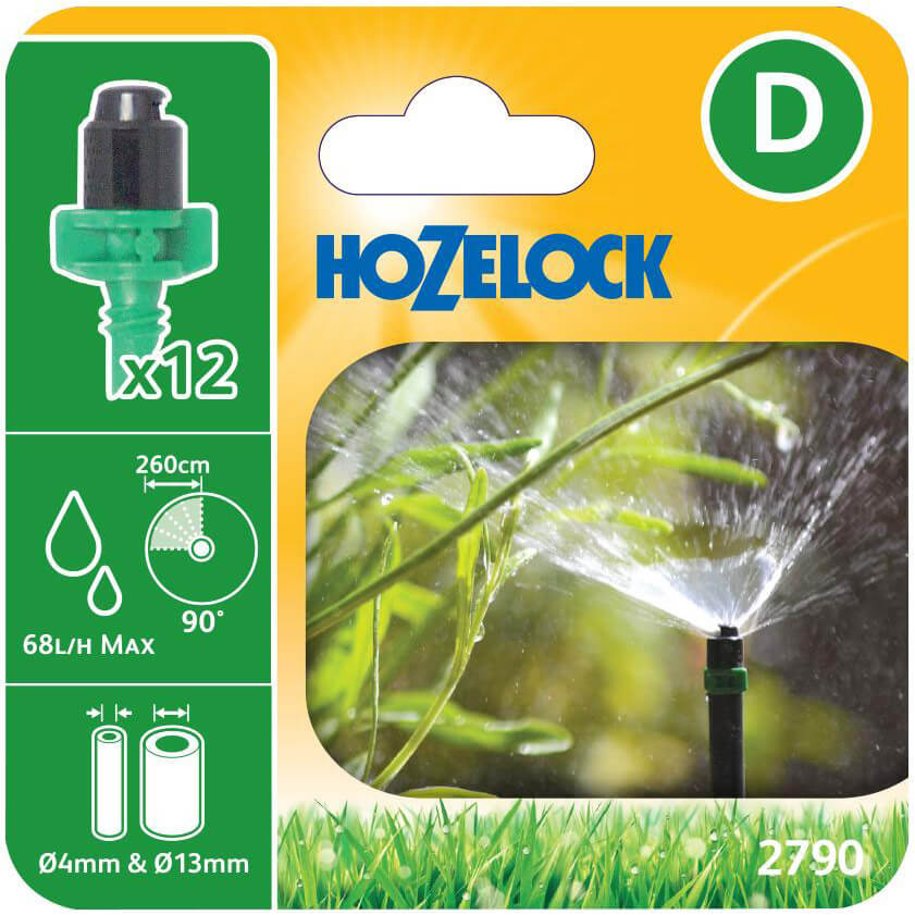 Hozelock MICRO 90° Micro Spray Jet 5/32" / 4mm Pack of 12