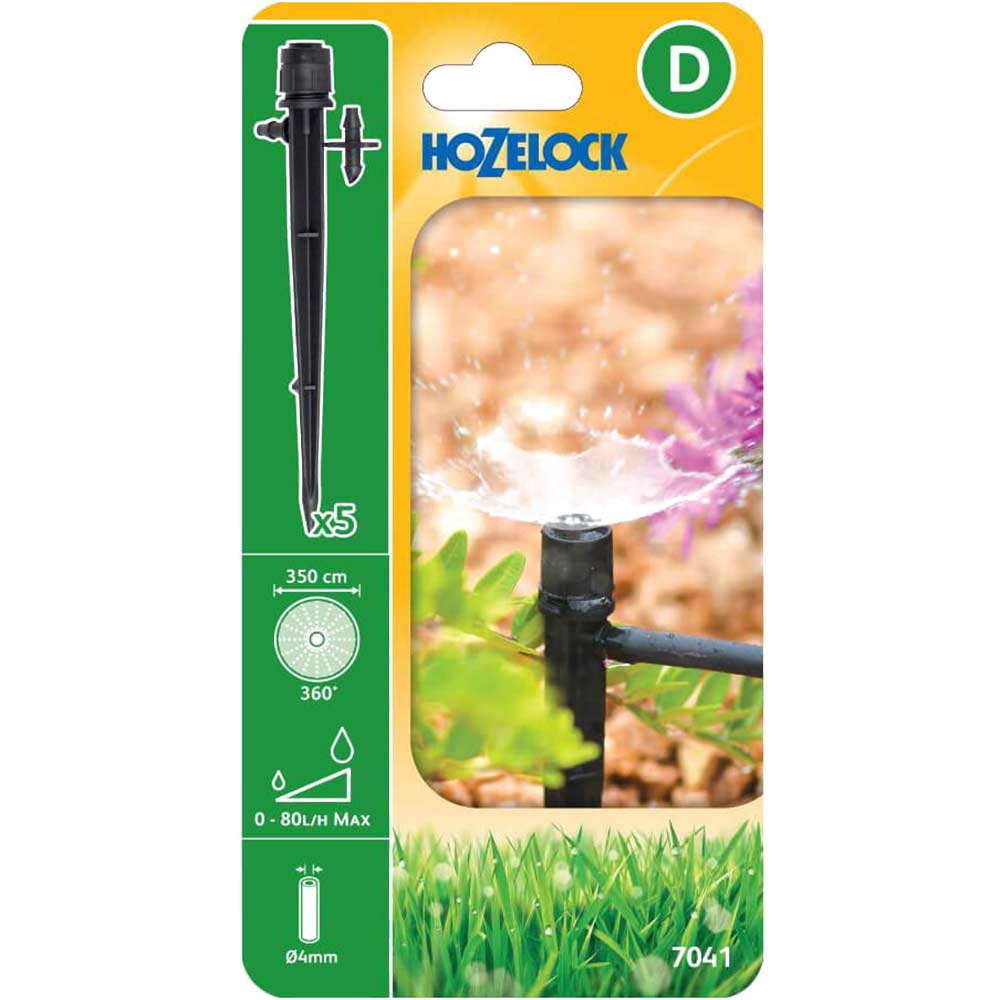 Image of Hozelock MICRO 360° Spectrum Adjustable End Line Sprinkler 5/32" / 4mm Pack of 5