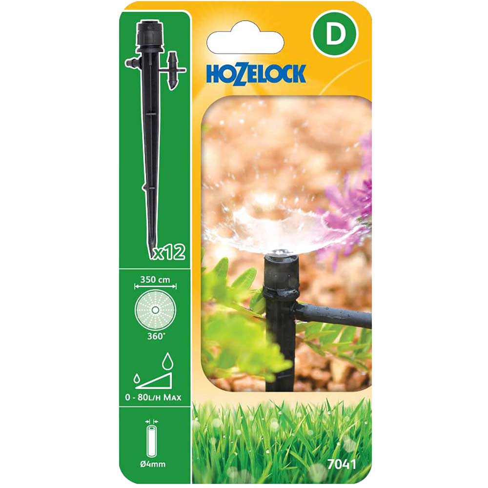 Image of Hozelock MICRO 360° Spectrum Adjustable End Line Sprinkler 5/32" / 4mm Pack of 12