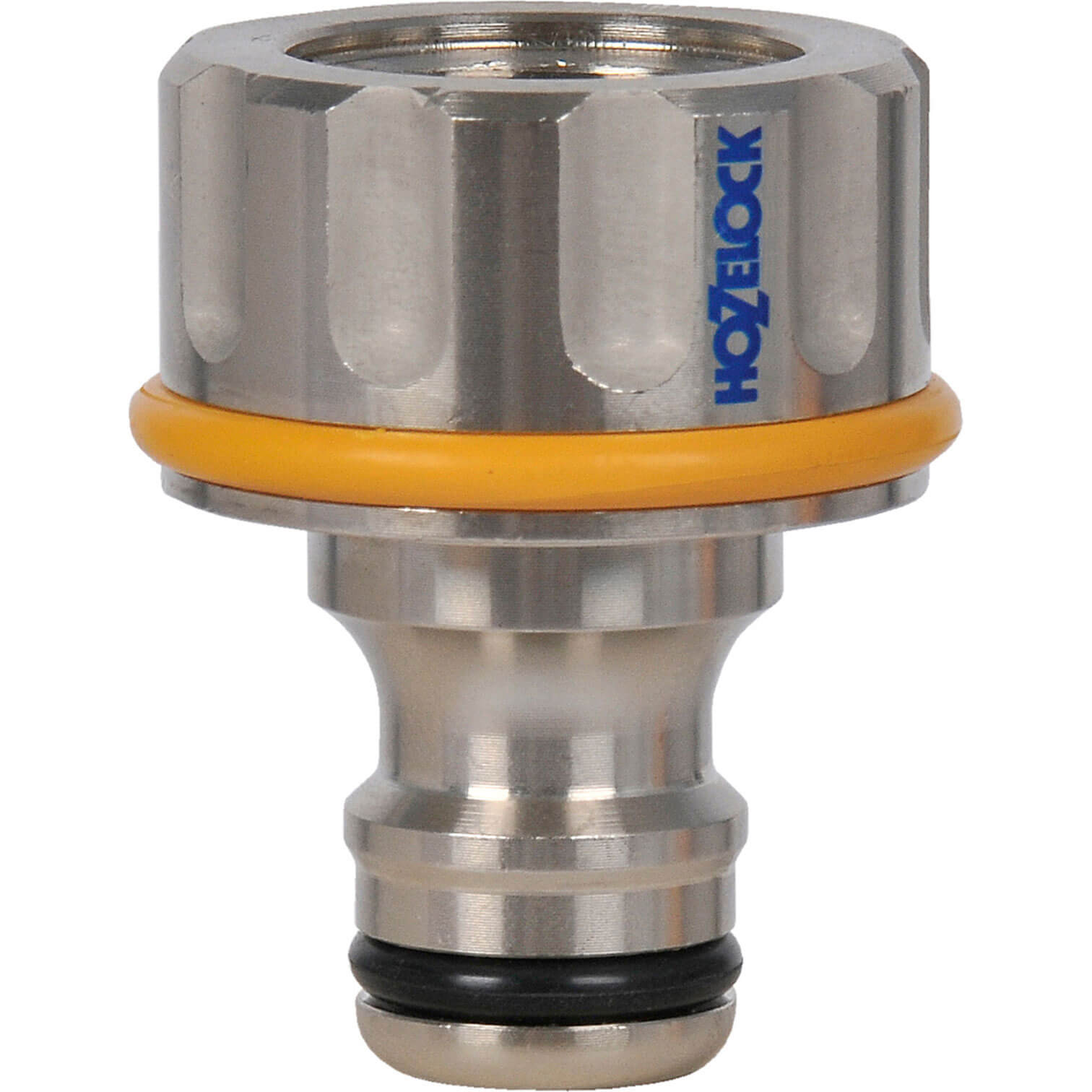 Image of Hozelock Pro Metal Threaded Tap Hose Pipe Connector 21mm