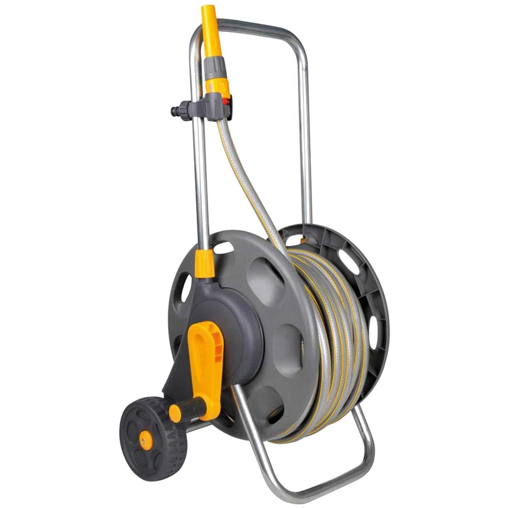 Photos - Garden Hose Reel / Cart Hozelock Hose Reel Cart 1/2" / 12.5mm 50m Grey & Yellow 2435 