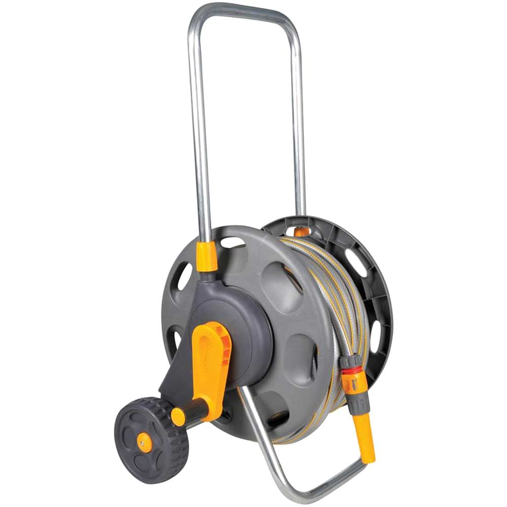 Image of Hozelock Hose Reel Cart 1/2" / 12.5mm 25m Grey & Yellow