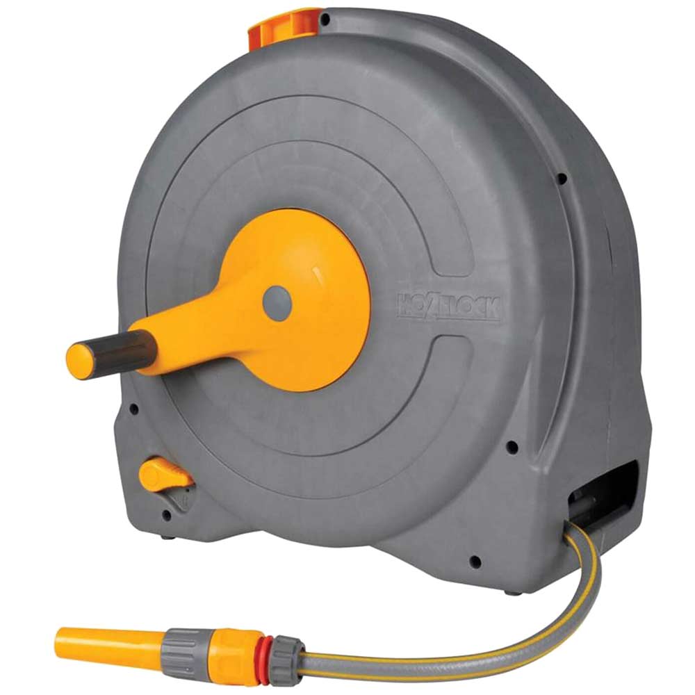 Image of Hozelock Floor Standing Fast Hose Reel 1/2" / 12.5mm 40m Grey & Yellow