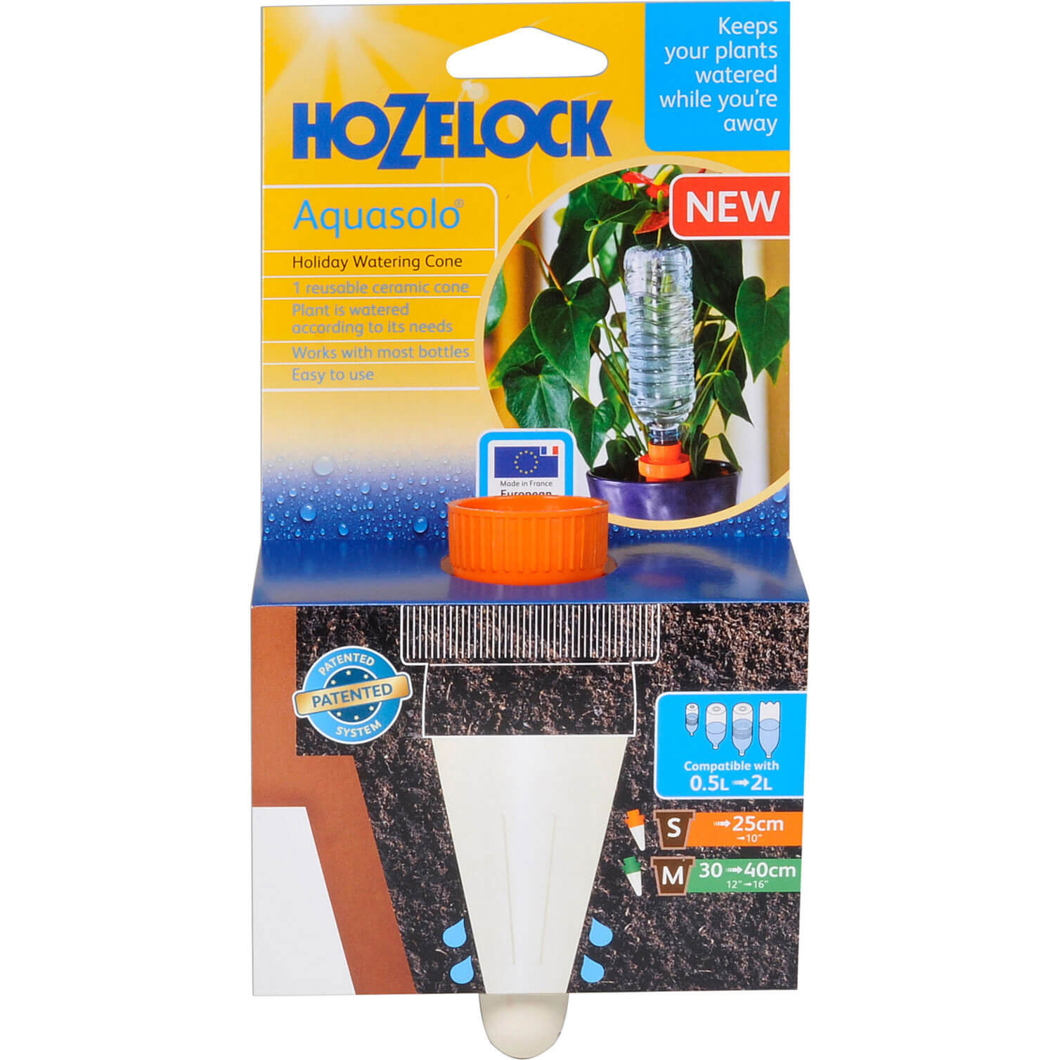 Image of Hozelock Aquasolo Water Bottle Cones Orange Pack of 1