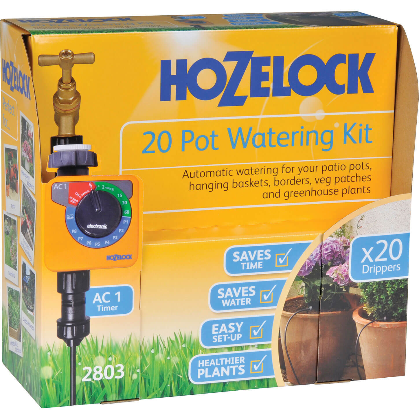 Image of Hozelock MICRO 20 Pot Garden Watering System and Digital Timer
