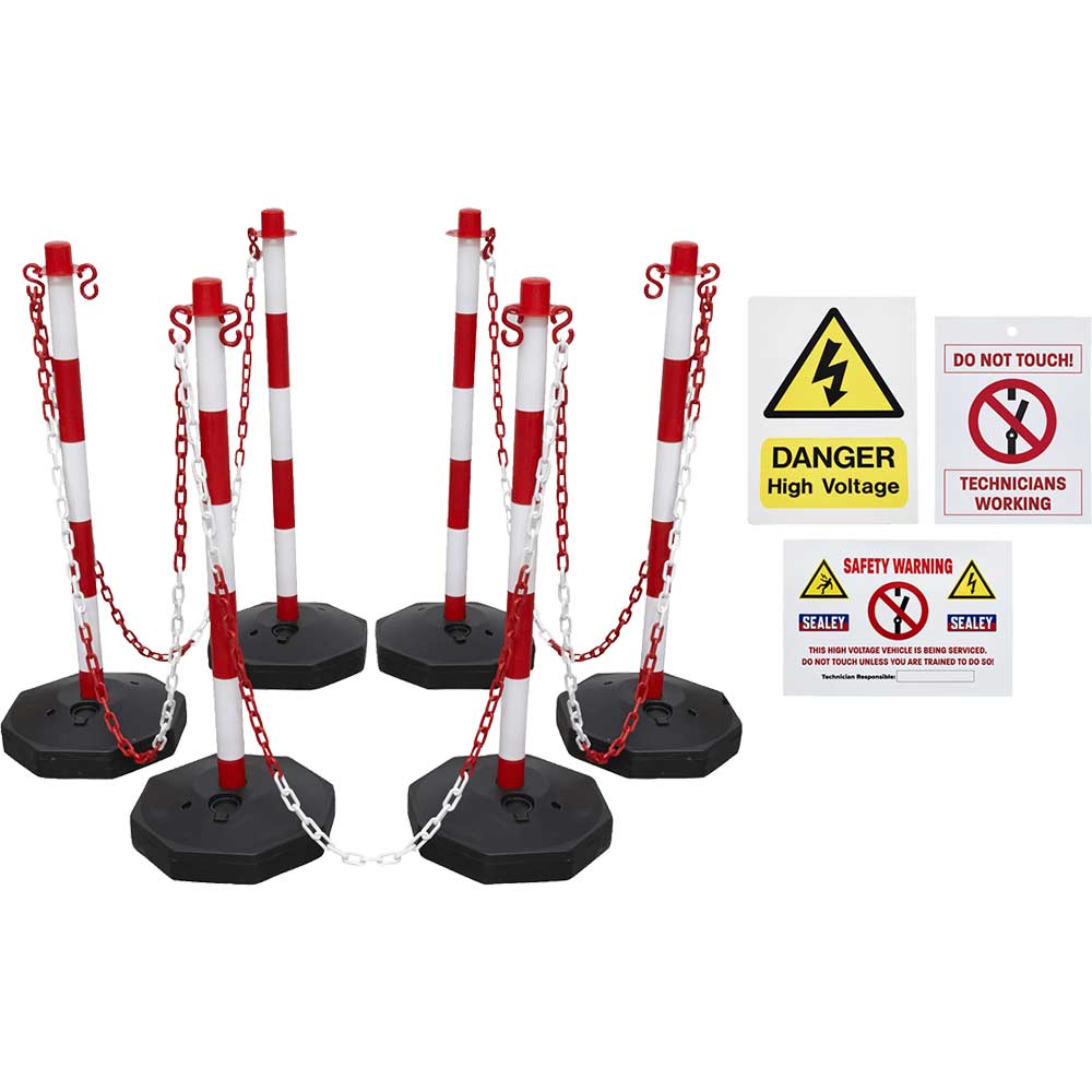 Image of Sealey Exclusion Zone Barrier Kit