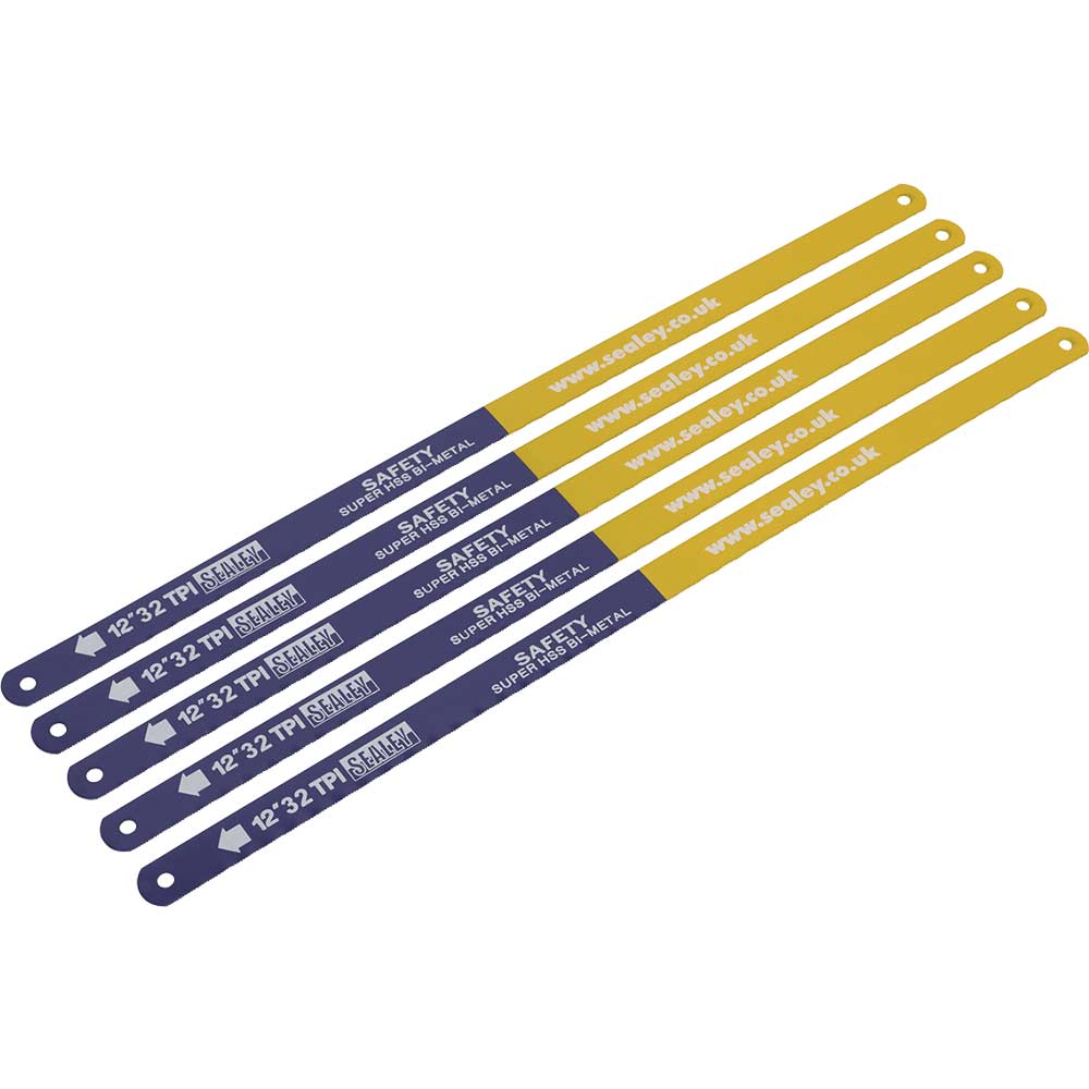 Sealey HSS Bi Metal Hacksaw Blade 12" / 300mm 32tpi Pack of 5
