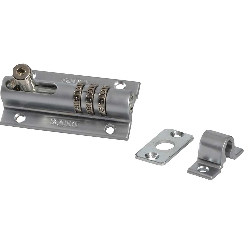 Henry Squire 3 Wheel Recodeable Combination Bolt Lock Chrome