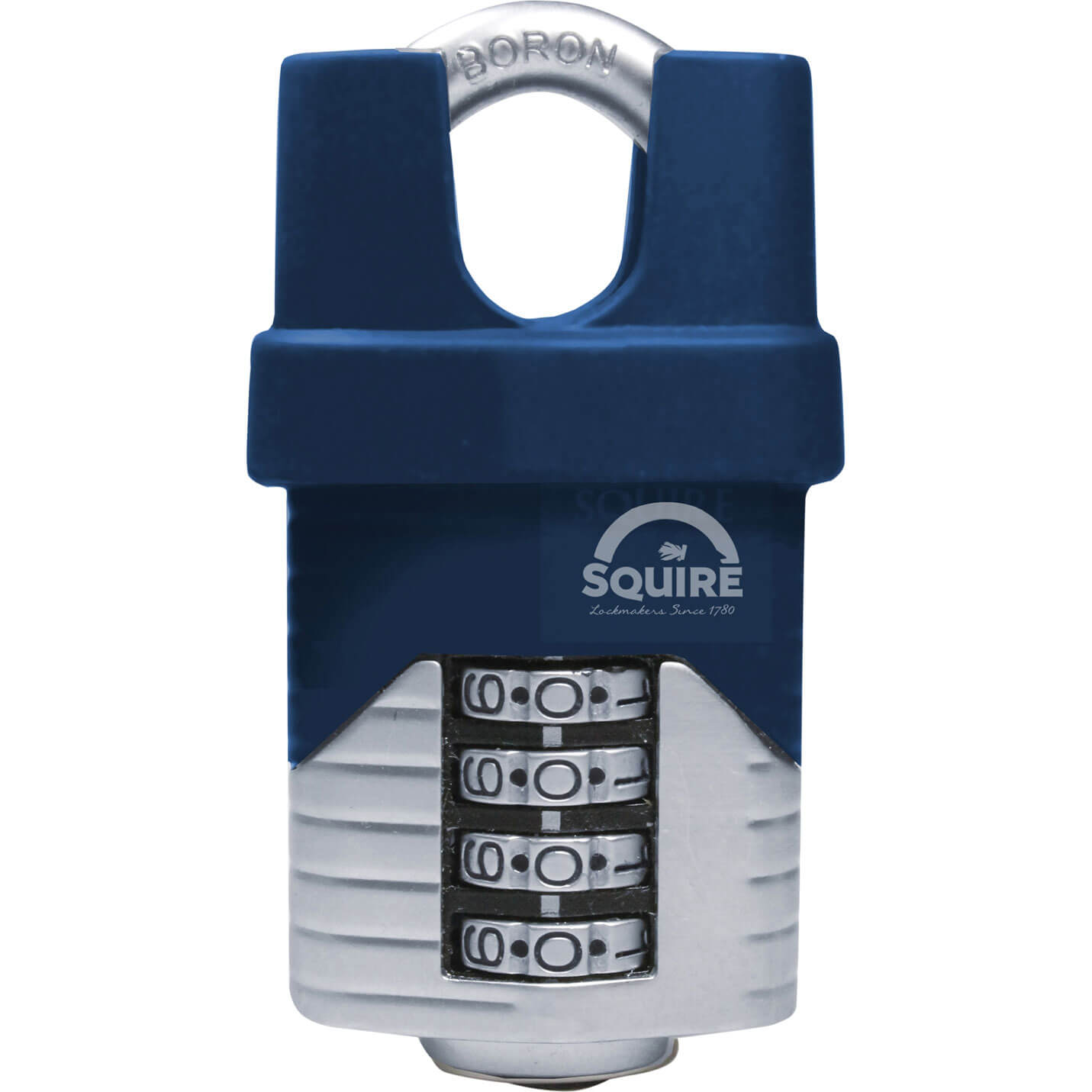 Image of Henry Squire Vulcan Boron Shackle Combination Padlock 50mm Closed