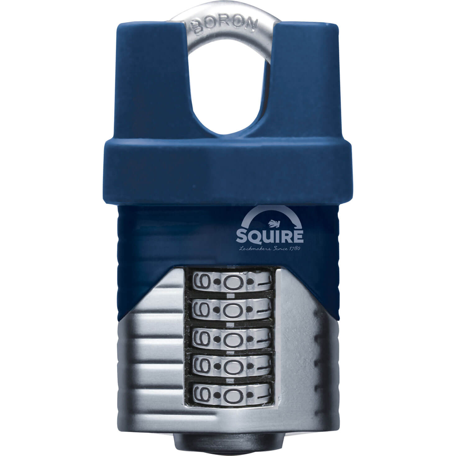 Image of Henry Squire Vulcan Boron Shackle Combination Padlock 60mm Closed