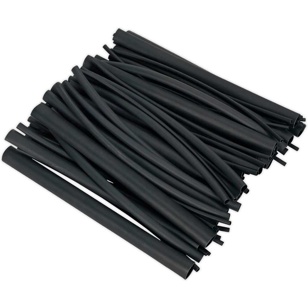 Image of Sealey 72 Piece Adhesive Lined Heat Shrink Tubing Assortment Black